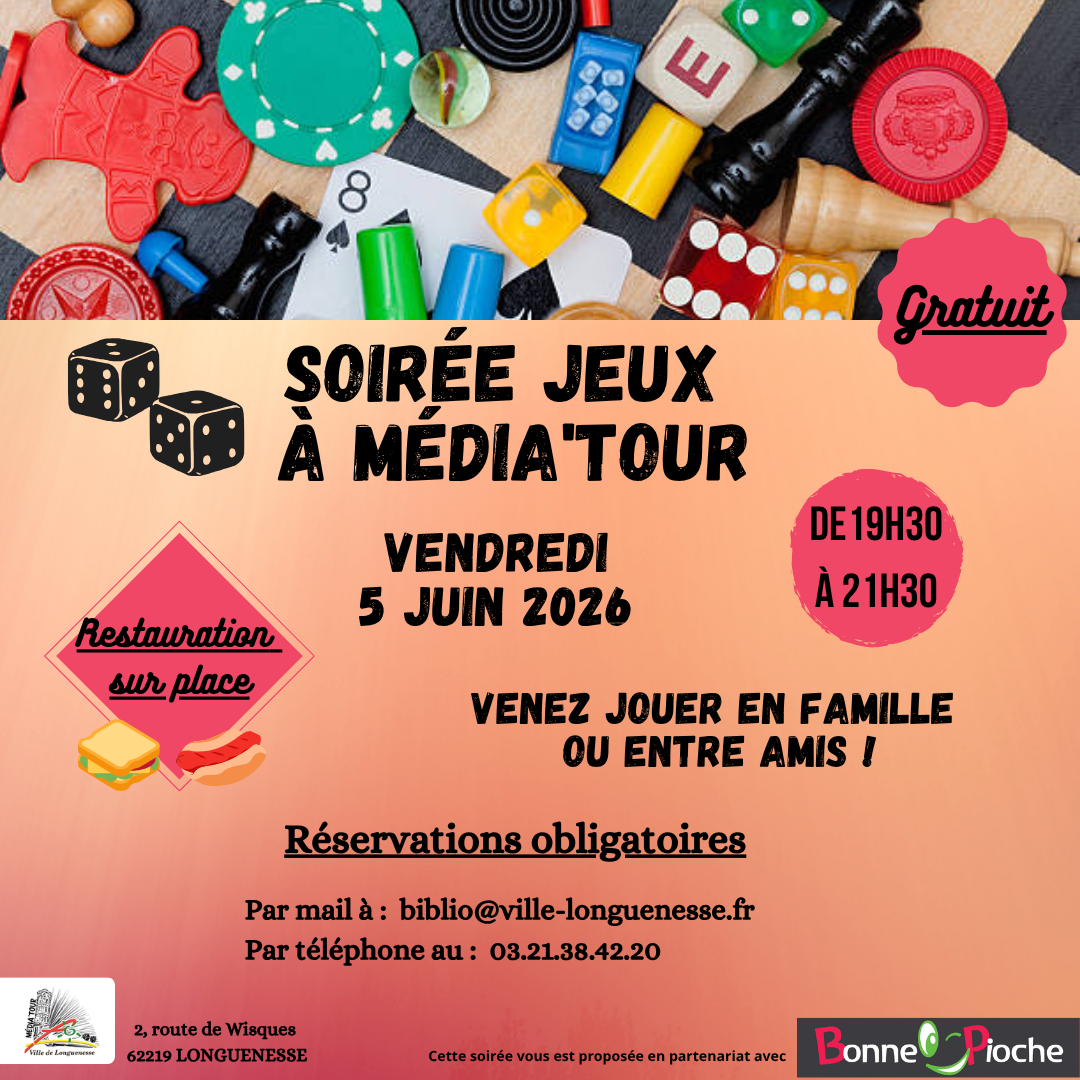 SOIRÉE JEUX AVEC BONNE PIOCHE